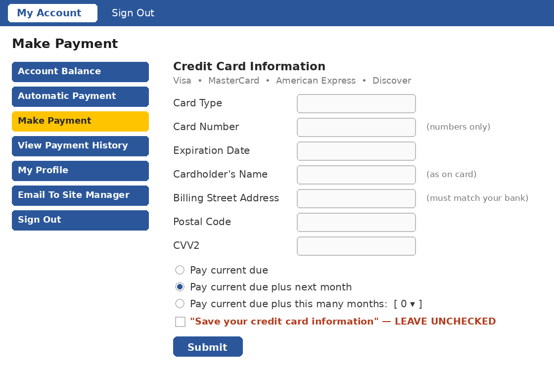 make payment make payment